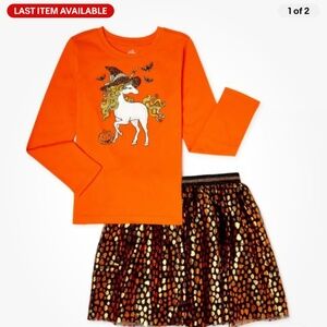 Way To Celebrate Halloween 2 PC Skirt Set Size Small (6-6X) NEW